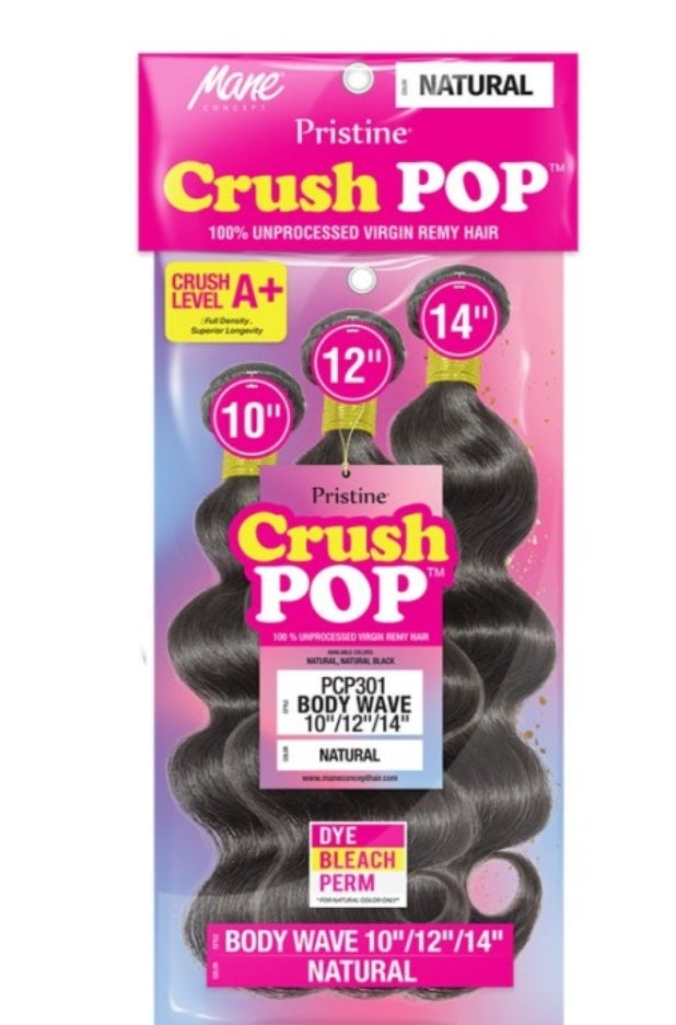 CRUSH POP 100% UNPROCESSED VIRGIN REMY HAIR