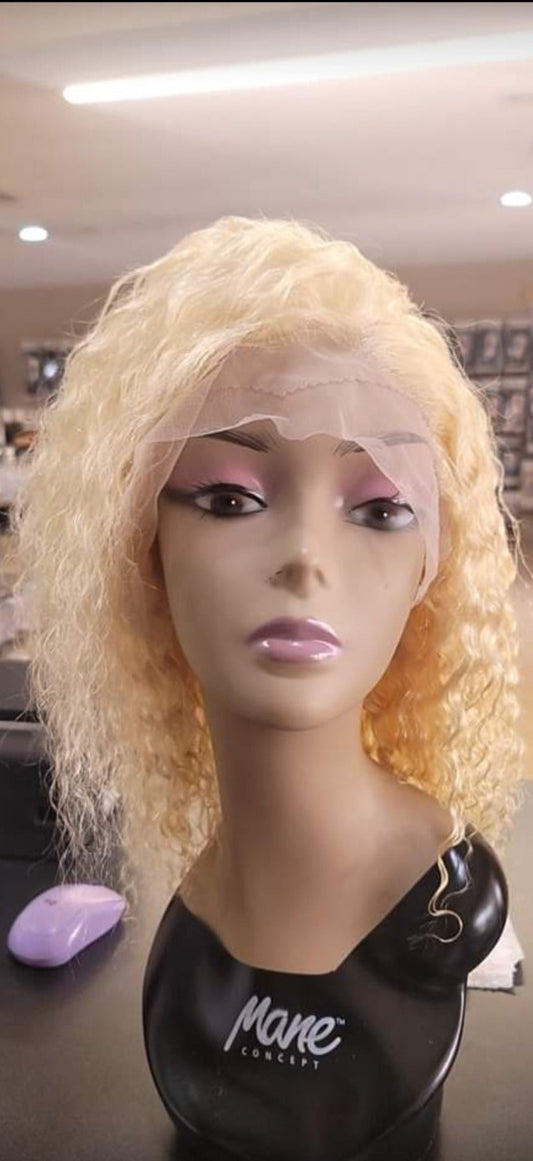 13x4 ( Frontal) Water Wave Human Wig 613 14"